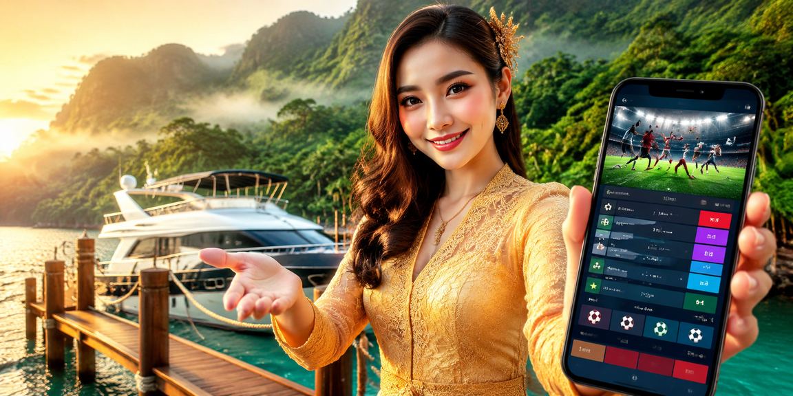 Pengguna Terengganu berbaju kebaya mengakses kasino mudah alih 720 dengan telefon pintar
